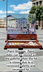 Portable Pochade Box Easel 14x10in Plein Air Travel Paint Box For Painter
