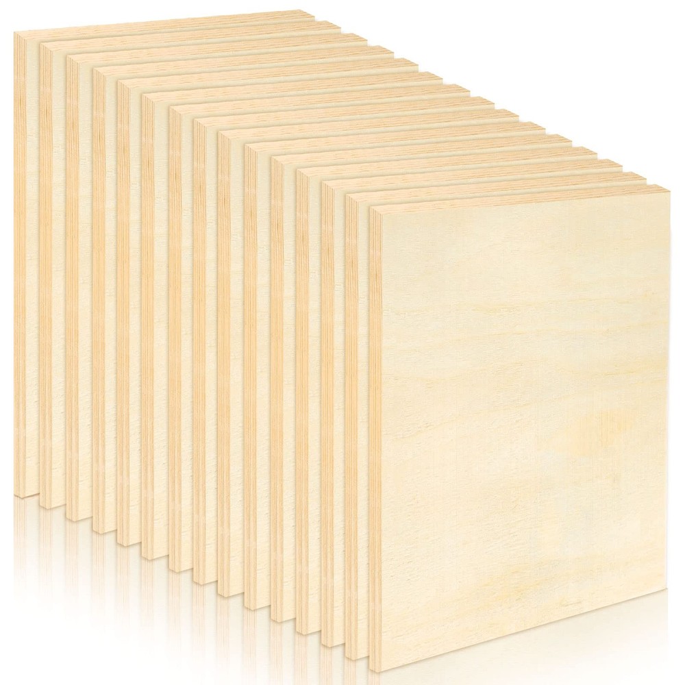 15 Pack Unfinished Wood Canvas Panels Kit 11.8×7.9 Inch Wooden Panel Boards W…