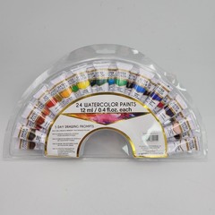 Watercolor Paint Set 24 Tubes 12ml / 0.4 Fl Oz Each Tube Variety Of Colors