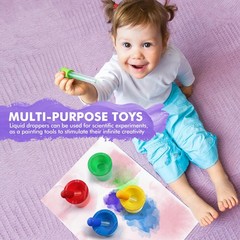Toddler Paint Brushes Paint Cups, Droppers for Kids, No Spill Paint Cups for …