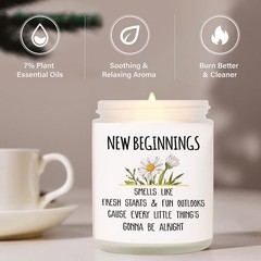 Afterprints Scented Candles – Divorce Gifts for Women, Break 7 ounce, White
