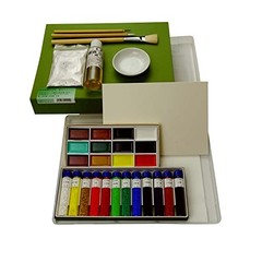 Kissho Japanese Paint Set 12 Colors Brush Included 2-179 Nihonga Pigment JP