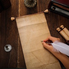 2 Pack Blank Paper Scrolls 9 x 72 Inches Scroll Paper Wrapped on Wood Rod for