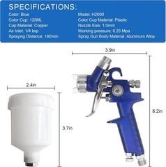 Versatile HVLP Spray Gun with Adjustable Pressure – Ideal for Home & Automotive