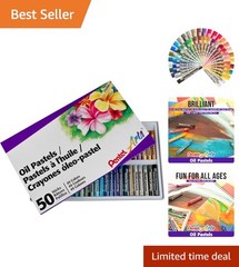 Rich Colors Oil Pastel Set – 50 Acid-Free Pastels for Long-Lasting Drawings