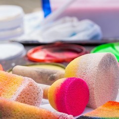 1.5″ Paint Sponges, 40 Pack Round Foam Brush With Wooden Handle for Crafts Ar…