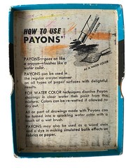 Prang Payons Water Color Crayons 8 Colors Non-Toxic Vintage Art Supplies Used