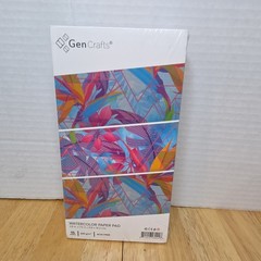 Gencrafts Watercolor Paint Half-Pans, Semi- Gloss Colors 24pc New/ Sealed