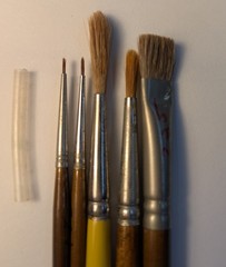 Vtg Lot of 5 Duncan Ceramic Paint Brushes BR 500 Series England