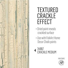 FolkArt Home Decor Crackle Medium 8oz Create Wood Surface Effects Non Toxic