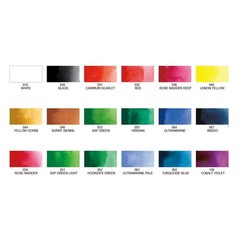 Kuretake GANSAI TAMBI Watercolor Paint 8.61 Ounce (Pack of 1), 18 colors set