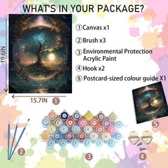 Arttoplus Tree of Life Paint by Numbers Kit for 16X20inch, MT19411-US