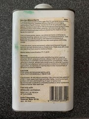 Vintage 1970’s ERA Park’s Odorless MINERAL SPIRITS Somerset Mass. 1 QT. 50% Full