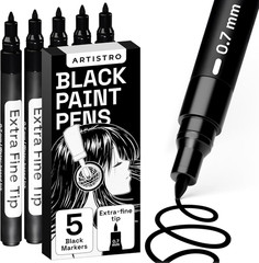 Black Paint Pens for Rock Painting, Stone, Ceramic, Glass, Wood, Tire, Fabric, M
