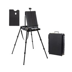 Falling in Art 4 Legs French Easel – Portable Plein Air Studio Easel Stand wi…
