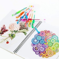 Aen Art Glitter Gel Pens Colored Fine Tip Markers with 40% More Ink for Adult…