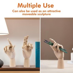 Falling in Art Wooden Hand Model, 10Inches Right Mannequin 10 inches, F