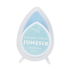 Sea Breeze Blue Pigment Ink Pads for Stamps, 1.9 x 1.4 Inch Water Drop Shape