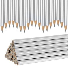 24 Pack Silver Streak Welders Pencil Metallic Marking Pencil Metal Pencils