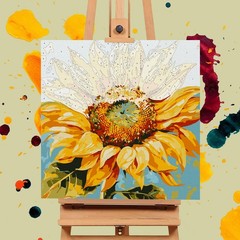 Framed Paint by Numbers Kit for Adults Beginners & 12 x 12 Inch, BOP1PF02