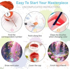 Mrnsiet Paint by Numbers Kit for Adults Beginners, Waterfall MT22322-US