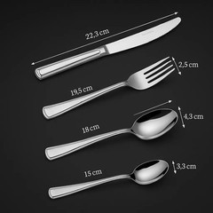 16-Piece Luxury Premium Silverware Dinnerware Tableware Set for Home – Stainless