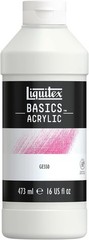 BASICS Acrylic Gesso Surface Prep Medium 16-oz – Chip Resistant & Matte Finish