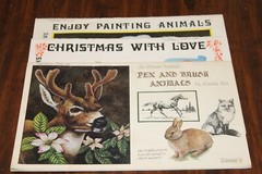 SUSAN SCHEEWE 3 ACTIVITY COLORING BOOKS PAINTING ANIMALS CHRISTMAS WITH LOVE