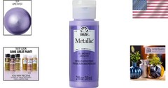 High Pigment Amethyst Metallic Acrylic Paint 2 Oz – Ideal for Various Projects