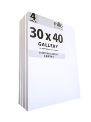 milo Stretched Artist Canvas | 30×40 inches | 4 Pack | 1.5” inch Thick Gal