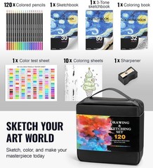 120 Pack Colored Pencils for Adult Coloring Books, Soft Core Oil Based Color …