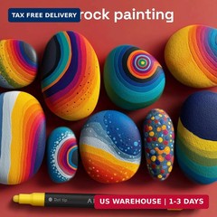ARTISTRO 24 Precision Dual-Tip Acrylic Paint Markers – Paint Pens Set with Dot &
