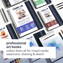 Art Book Watercolor Paper Notebook 8.3×5.8 inch White Pages Artist Sketching