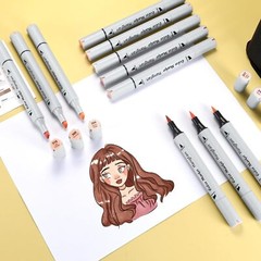 Skin Tone Markers,30 Flesh Colors Alcohol Based Art Markers Pens Set Dual Tips