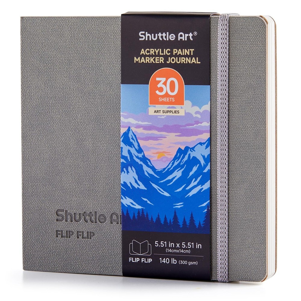 Shuttle Art Acrylic Paint Marker Journal 5.51×5.51, 30 Sheets