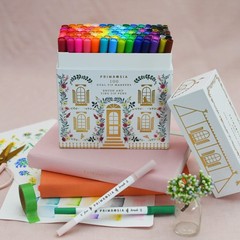 100 Dual Tip Marker Pens, Fineliner and Watercolor Brush Pens for Art Sketchi…