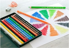 Faber-Castell Art & Graphic Polychromos Colour Pencil, 12 pk | Open Box