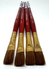 Lot of 4 – Winsor & Newton Sceptre Gold II Brush 606 Series 6mm/1/4in Short Flat