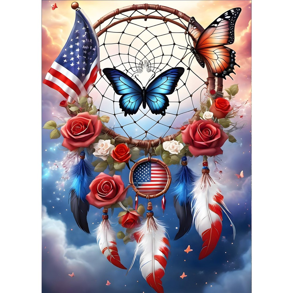 GDYEEH DIY 5D Flowers Butterfly Diamond Art 20 cm x 30 x 1 cm, UCGD394