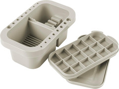 Paint Brush Cleaner Holder Organizer Palette Cup Acrylic Watercolor Basin Grey
