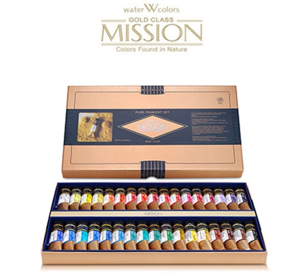 Mijello Watercolor Mission Gold Class Pure Pigment Set 15mlx34 Colors MWC-1534P