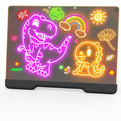 1-Pack 16 In. Rechargeable LED Drawing Board Neon Glow Art Pad with 7-Light Mode