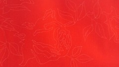 vintage #2095 30″ x 9″ rose silhouette red velvet art -paint black new old stock
