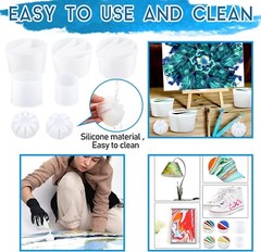 Durable 7-Piece Paint Pour Cup Collection – Ideal for Resin and Acrylic Artwork