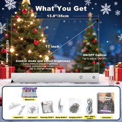 Led Drawing Board with 13 Light Effects, 17″ Rechargeable Glow Doodle LED Not…