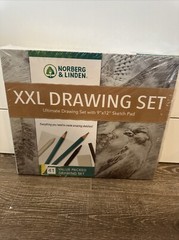 Norberg & Linden XXL Drawing Set -Sketching and Charcoal Green, Black, Brown NEW