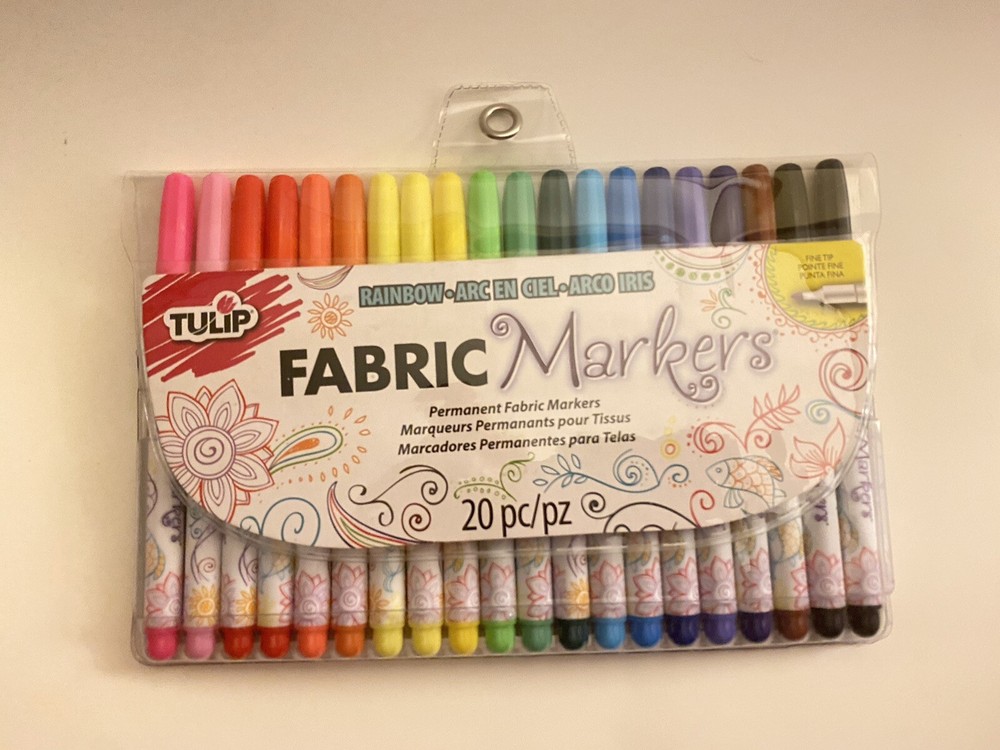 Tulip Rainbow Fabric Markers ~ 20 piece ~ Permanent Fine Tip ~ 28976