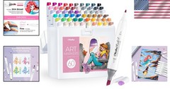 Professional Alcohol Markers: 60 Vibrant Colors with Refillable Ink & Carry Case