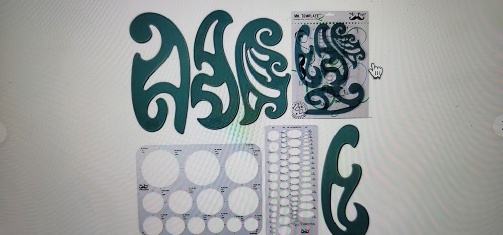 Mr. Pen- French Curve, Large Circle Template and Ellipse Template 6 Pc, Curve