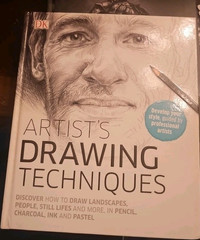 DK Artist’s Drawing Techniques Book Pencil Charcoal Ink Pastel Landscapes People